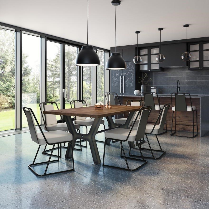 Amisco Customizable Dining 775125391 Parade Dining Table with Metal